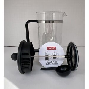 Bodum French Press Coffee Maker Glass Stainless Steel Modern Large 34oz